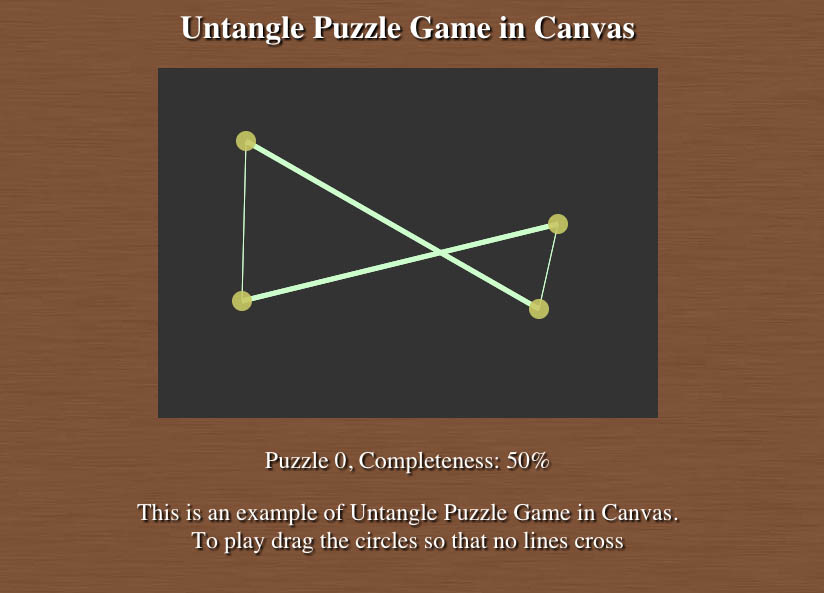 Canvas Untangle game